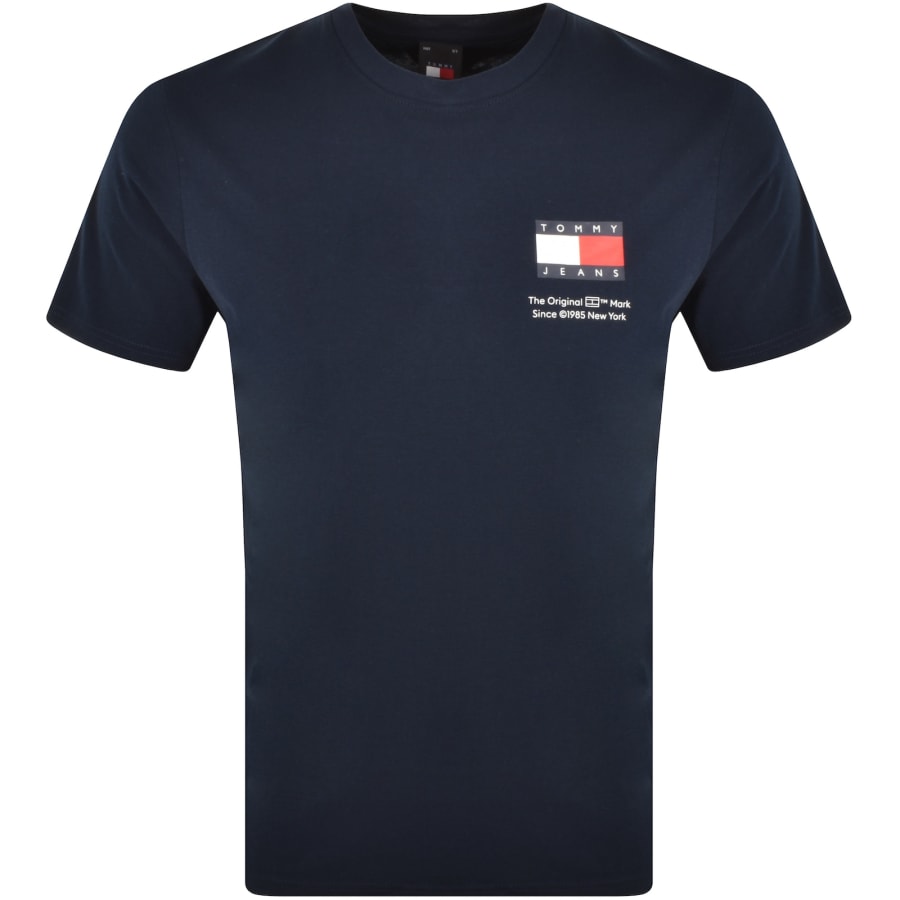 Tommy hilfiger logo flag t shirt navy top